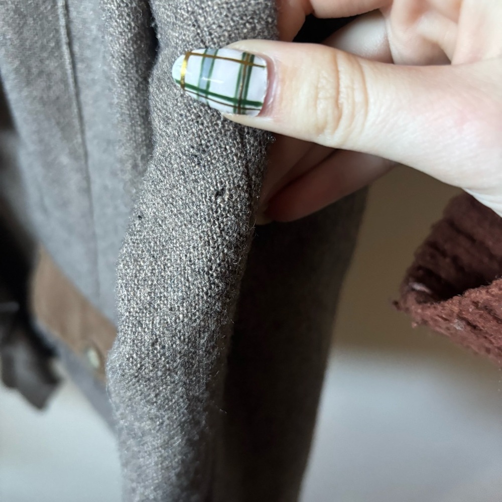 CAbi Brown Ruffled Wool Blazer - Picture 6 of 9